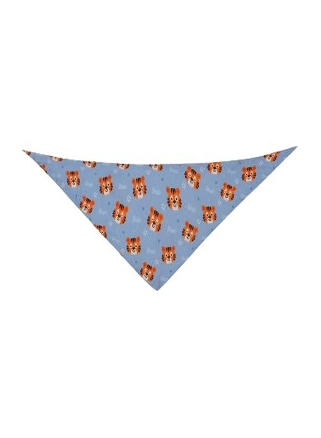 15 BUTTONS Tiger Tiger Printed Bandana for Dogs | Super Soft Light Weight | Comfortable & Breathable Dog Clothing | Adjustable Trendy Printed Bandana with Elegant Design (M) - Image 1